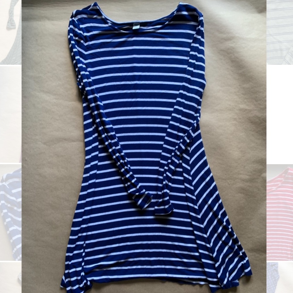 💙🤍striped dress